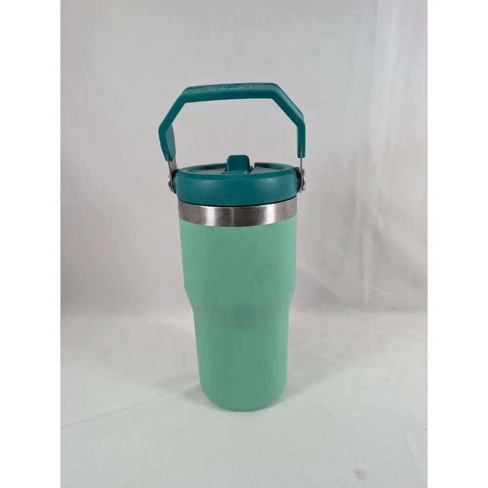 Stanley IceFlow 20 oz Flip Straw Tumbler Seafoam Green Handle 20-03001